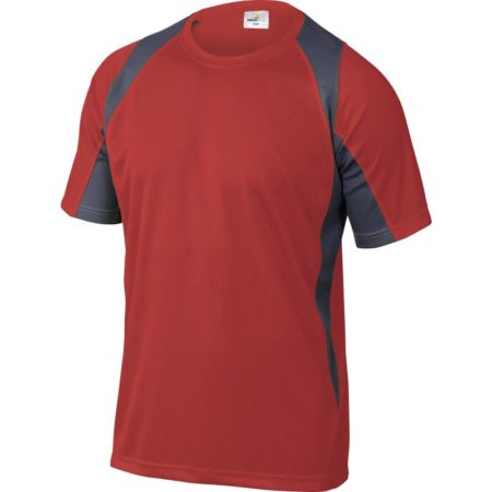 slika majice s kratkim rukavima BALI crveno sive boje