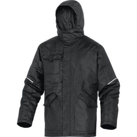 slika zimske jakne CARSON crne boje s kapuljačom