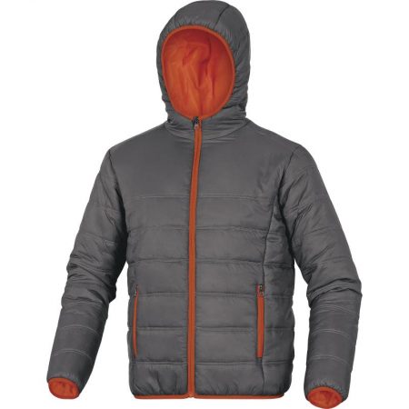 slika preštepane jakne DOON sivo narančaste boje
