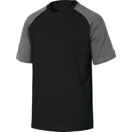 slika majice s kratkim rukavima GENOA crno sive boje