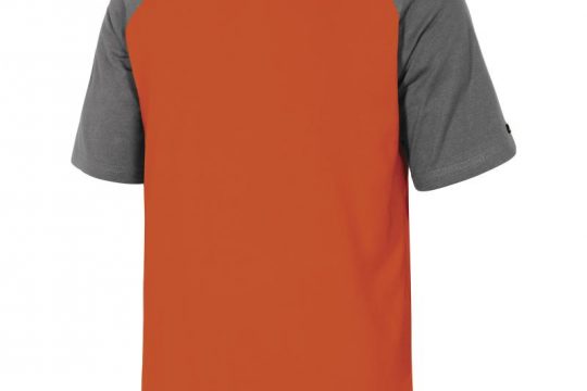 slika majice s kratkim rukavima GENOA sivo narančaste boje