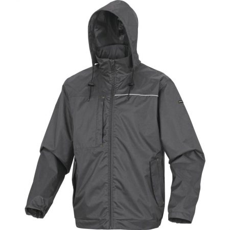slika kratke jakne LITE sive boje s kapuljačom