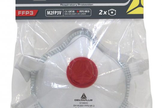 slika pakiranja jednokratne zaštitne maske M2FP3V