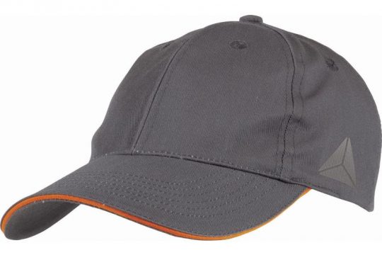 slika radne kape sa šiltom VERONA sivo narančaste boje